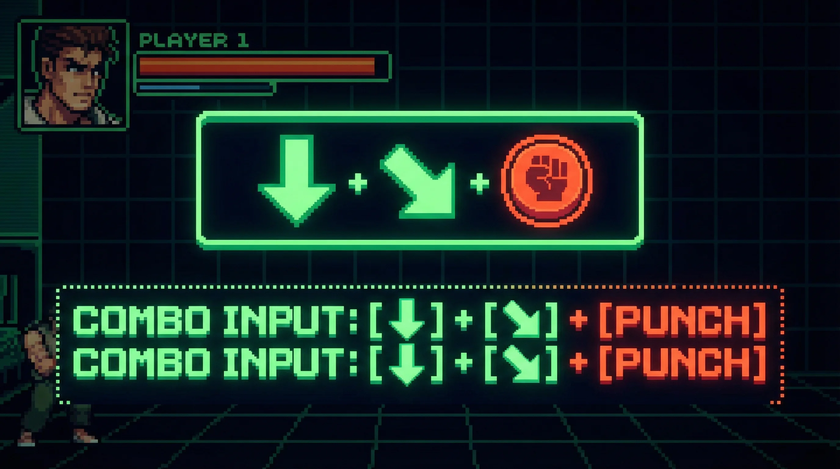 连招训练室中的 赏金女王 指令输入界面